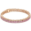 PINK SAPPHIRE AND DIAMOND SPRINKLES TENNIS BRACELET