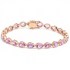 PINK SAPPHIRE BEZELED PEAR-CUT TENNIS BRACELET