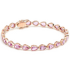 PINK SAPPHIRE BEZELED PEAR-CUT TENNIS BRACELET