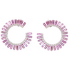 DIAMOND & PINK SAPPHIRE FIREWORKS CRESCENT HOOPS