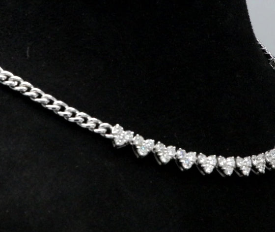 MINI DIAMOND HEARTS CHAIN CHOKER | NECKLACE