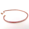 OMBRE PINK/RUBY BEZELED TENNIS NECKLACE