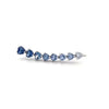 MINI BLUE SAPPHIRE HEART EAR CLIMBER