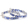 BLUE SAPPHIRE MIX-SHAPE HOOPS