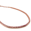 OMBRE PINK/RUBY BEZELED TENNIS NECKLACE