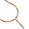 PARTY-COLORED SAPPHIRE HEART-DROP NECKLACE | LARIAT NECKLACE