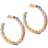 PARTY-COLORED SAPPHIRE MIX-SHAPE HOOPS