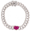 RUBY HEART CUBAN CHAIN BRACELET