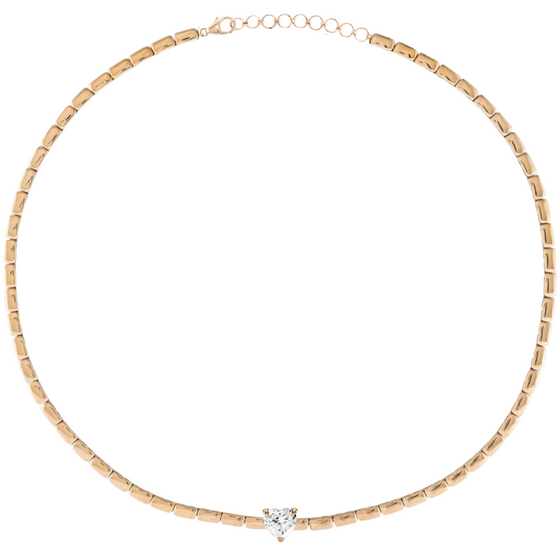 SHAPE-SHIFTER DIAMOND SEGMENT BAR NECKLACE