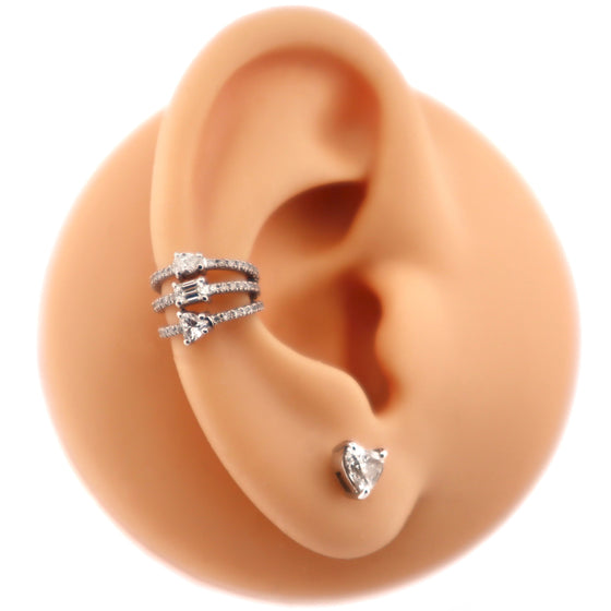 SHAPE-SHIFTER DIAMOND EAR CUFF