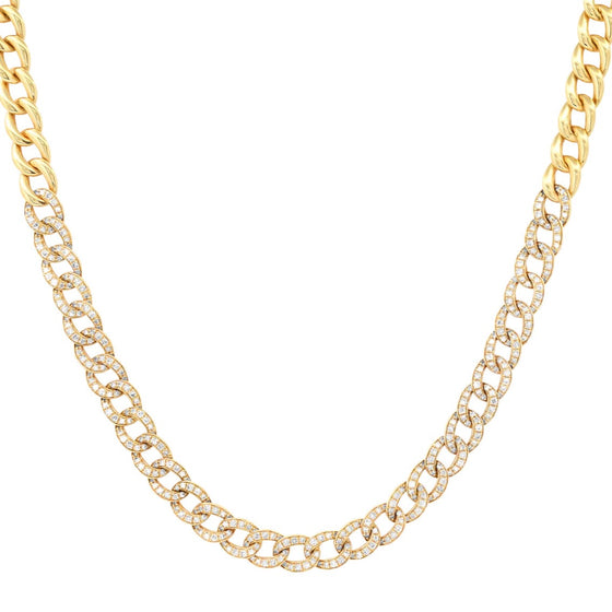 SKINNY DIAMOND CUBAN CHAIN CHOKER