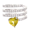 'HEART OF THE TORNADO' DIAMOND & YELLOW SAPPHIRE RING