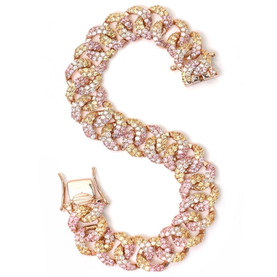 CHUNKY PINK UNICORN CHAIN BRACELET