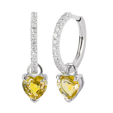  YELLOW SAPPHIRE HEART HUGGIES