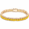 YELLOW SAPPHIRE AND DIAMOND SPRINKLES TENNIS BRACELET