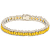 YELLOW SAPPHIRE AND DIAMOND SPRINKLES TENNIS BRACELET