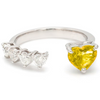 YELLOW CANDY HEART & DIAMOND RING