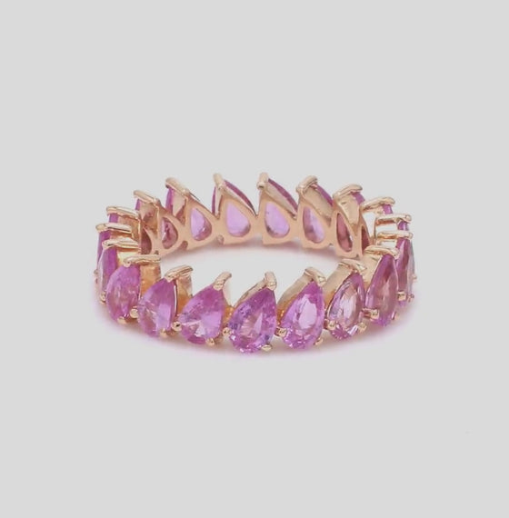 PINK SAPPHIRE PEAR ETERNAL RING