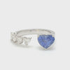 BLUE CANDY HEART & DIAMOND RING