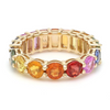 TWO-FOR-ONE PARTY-COLORED SAPPHIRE ETERNAL RING | HYBRID BAND