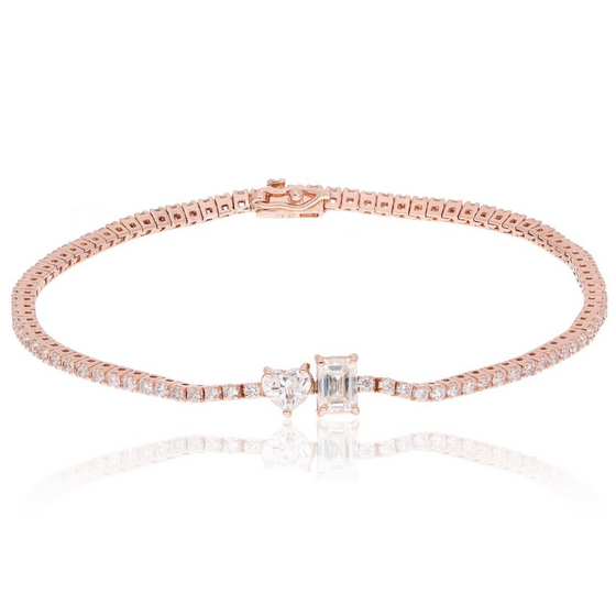 MINI DOUBLE SHAPE-SHIFTER DIAMOND TENNIS BRACELET