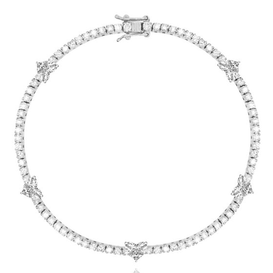 MINI DIAMOND HEARTS TENNIS BRACELET