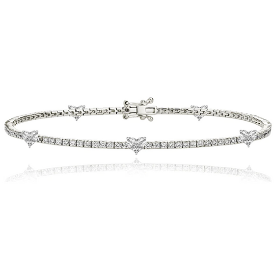 MINI DIAMOND HEARTS TENNIS BRACELET