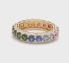 PARTY-COLORED SAPPHIRE ENAMEL ETERNAL RING