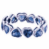 BLUE SAPPHIRE HEART BEZELED ETERNAL RING