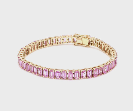 PINK SAPPHIRE TENNIS BRACELET