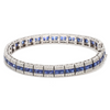 DIAMOND & BLUE SAPPHIRE TENNIS BRACELET