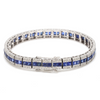 DIAMOND & BLUE SAPPHIRE TENNIS BRACELET