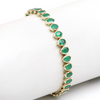 EMERALD BEZELED (OVAL-CUT) TENNIS BRACELET