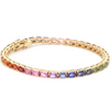 PARTY-COLORED SAPPHIRE (EMERALD-CUT) BRACELET