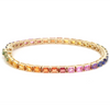 PARTY-COLORED SAPPHIRE (EMERALD-CUT) BRACELET