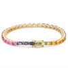 PARTY-COLORED SAPPHIRE (EMERALD-CUT) BRACELET