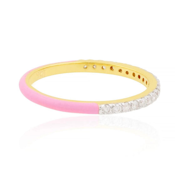 TWO-FOR-ONE DIAMOND ENAMEL RING | HYBRID BAND