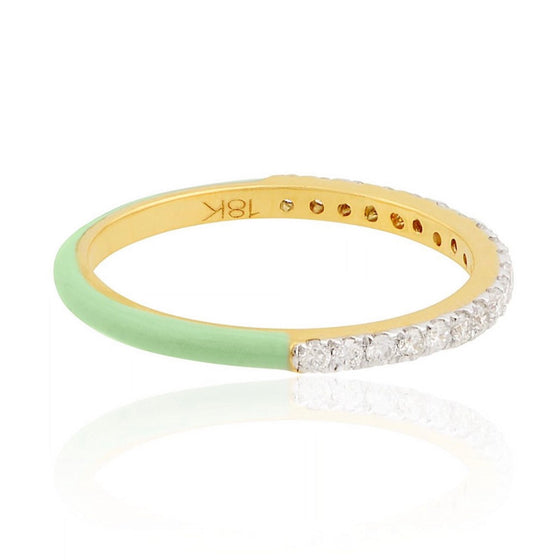 TWO-FOR-ONE DIAMOND ENAMEL RING | HYBRID BAND