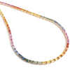 PARTY-COLORED SAPPHIRE (EMERALD-CUT) TENNIS NECKLACE