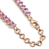 PINK SAPPHIRE HEART TENNIS NECKLACE