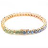 PARTY-COLORED SAPPHIRE LARGE (ROUND-CUT) TENNIS BRACELET