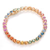 PARTY-COLORED SAPPHIRE HEART BEZELED BRACELET