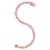 PINK SAPPHIRE HEART BEZELED BRACELET