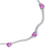 PINK SAPPHIRE HEARTS DIAMOND TENNIS CHOKER | NECKLACE