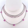 DIAMOND & PINK SAPPHIRE FRINGE NECKLACE