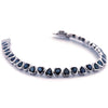 BLUE SAPPHIRE HEART BEZELED BRACELET