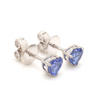 BLUE SAPPHIRE HEARTBEAT STUDS | MICRO EARRINGS