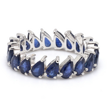  BLUE SAPPHIRE PEAR ETERNAL RING