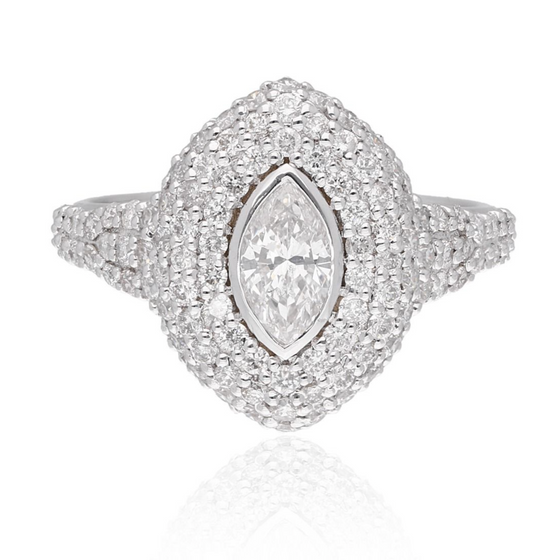 DIAMOND MARQUISE RING | PINKY RING