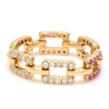 DIAMOND & PINK SAPPHIRE LINK CHAIN RING